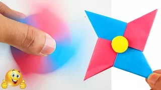 How To Make A Paper Fidget Spinner WITHOUT BEARINGS - Origami Fidget Spinner