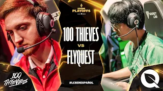 100 Thieves vs FlyQuest   #LCS Primavera 2023   Playoffs Ronda 1  Bracket Superior Ronda 1 Partida 1