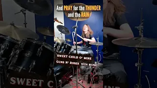 Guns N' Roses - Sweet Child O' Mine (Drum Cover / Drummer Cam) Played by Teen Drummer  #Shorts