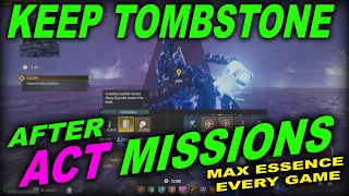 How to Complete ACT 4 mission Without losing your old tombstone so you can keep max money every game