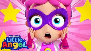 Baby John and Friends are Super Heroes | Little Angel And Friends Kid Songs