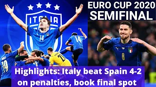 Euro Cup 2020 Semifinal : The winning moment of Jorginho and Italy | Highlights of Penalty Shootout