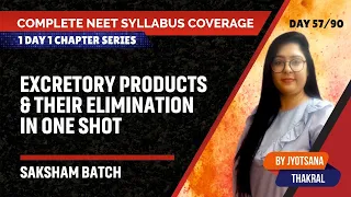 Excretory Products and their Elimination | Complete NEET Syllabus Coverage | Dr. Jyotsana Thakral