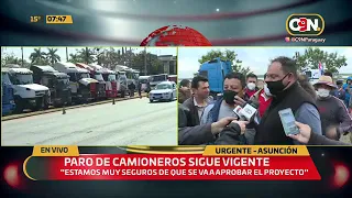 Para de camioneros sigue vigente