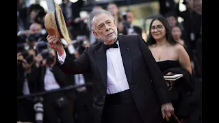 Francis Ford Coppola brings family and the stars of his new film 'Megalopolis' on Cannes red carpet