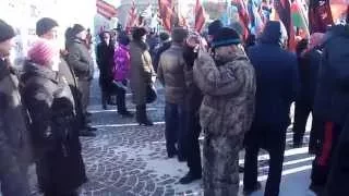 21 февраля 2015 года "Антимайдан" Новосибирск (Где взяли таких колорийных? Провокация?)