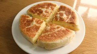 When you have 2 potatoes | Cheese Potato Bread baked in frying pan  No Oven, No yeast, No egg