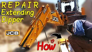 JCB 3CX Backhoe | ⚠ How to Repair Extending Dipper 👷⚙️ | New JCB Video