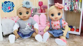 BABY ALIVE GÊMEAS NINA E HANNA SE ARRUMANDO PRA IR AO CINEMA PELA PRIMEIRA VEZ