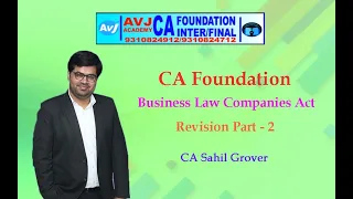 CA Foundation | Business Law | Companies Act revision -Part 2