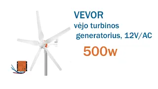 VEVOR vėjo turbinos generatorius, 12V/AC 500w
