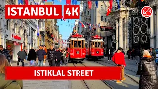 Istanbul 2023 Istiklal Street-Taksim In Beyoğlu District Walking Tour|4k UHD 60fps