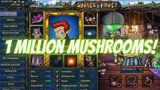 shakes and fidget dungeon clearing 1 million mushrooms