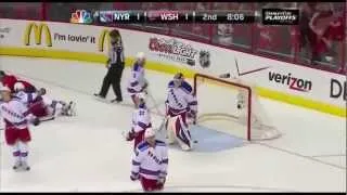 Nicklas Backstrom scores off a great pass-Rangers versus Capitals Game 4 5/5/12