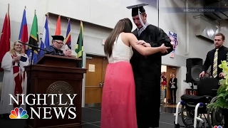 Paralyzed Student Walks Across Stage At Graduation | NBC Nightly News