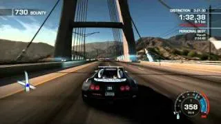 NFS: Hot Pursuit 2010 - Gameplay - Bugatti Veyron Top Speed