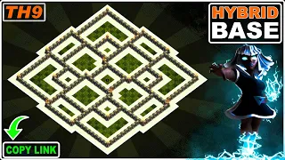 New BEST! TH9 Base 2023 with COPY LINK | Town Hall 9 Hybrid Base Design - Clash of Clans