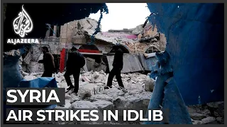 At least 21 killed in air raid in Syria's Idlib