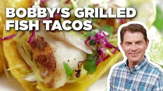 Bobby Flay's Grilled Fish Tacos | Bobby Flay's Barbecue Addiction | Food Network