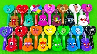 Alphabet Lore & Numberblocks – Finding Cello, Heart, Shapes, SLIME Mix Coloring! ASMR