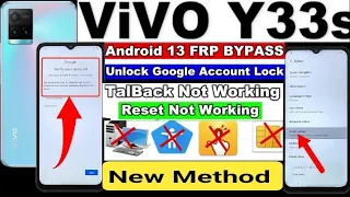 vivo y33s frp bypass android 13 without pc 2023 | reset option not working solution | vivo v2109 frp