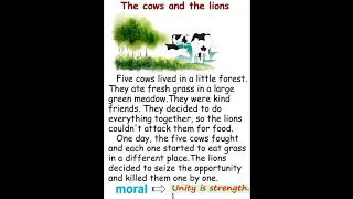 Learn English Through Stories: The Cows and the lions