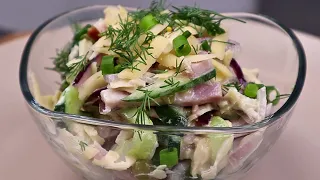 Салат за 5 минут! Настолько вкусно, что на столе не остается!