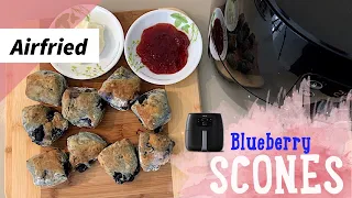 Air Fry blueberry SCONES in Philips AirFryer XXL Avance HD9651/91 AIRFRY how to bake best scones