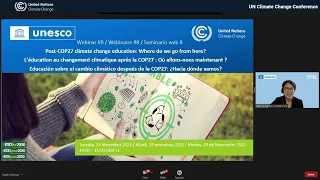 Spanish: UNESCO-UNFCCC Webinar Series #8