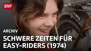 Getunte Töffli (1974) | Polizeikontrolle von frisierten Motorfahrrädern | Mofa-Tuning | SRF Archiv