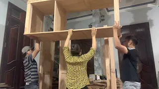 Amazing woodworking technology :/ making the wardrobe very tall and wide