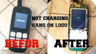 Nokia 105 hang on logo || nokia mobile not charging