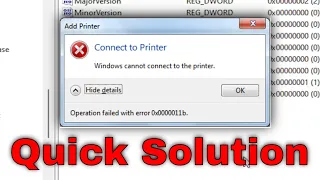 Windows Cannot Connect Printer, Operation Failed Error 0x0000011B [Solution]