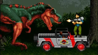 Jurassic Park 2 (SNES) All Bosses (No Damage)