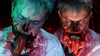 EXPLODED JAW ZOMBIE! - FX Makeup Tutorial!