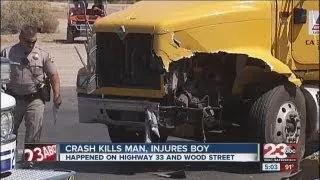 Motorcyle crash kills man, injures boy