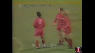 LATE GOAL of Gerd Müller (Bayern München) v Dynamo Dresden at 83 ／ 1973-74 UCL R16 1º leg