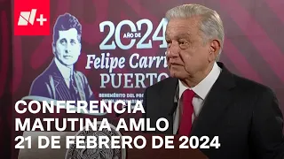 Conferencia mañanera AMLO hoy / 21 de febrero de 2024