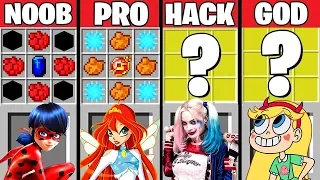 Minecraft Battle: GIRL SUPERHERO CRAFTING CHALLENGE ~ NOOB vs PRO vs HACKER vs GOD – Animation