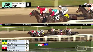 Tisquantum wins Race 6 on Saturday, January 28 at Santa Anita Park