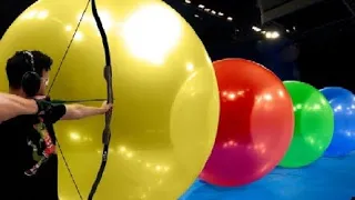 How Many Giant Balloons Stops An Arrow #mrperfectkerala #trending #viraltomandjerry