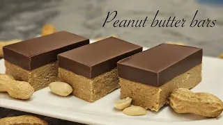 NO BAKE Peanut butter bars