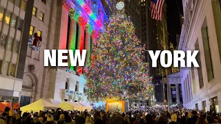 New York City LIVE NYSE Christmas Tree Lighting 2023