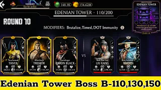 Edenian Tower Boss Battle 110,130 & 150 Fight + Reward MK Mobile