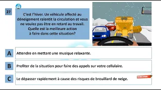 Examen théorique Saaq Québec 2023 - Sécurité routière au Canada Permis de conduire Quebec test 3