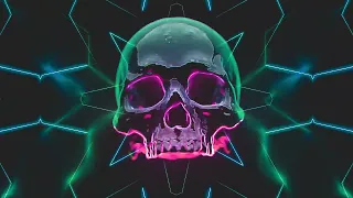 [4K] 1 Hour VJ Loop - Neon Skull Rave