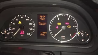 HOW TO RESET TYRE PRESSURE ON MERCEDES A CLASS