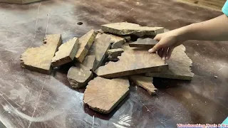 Woodworking : Turn Abandoned Tree Root into a Breathtaking Epoxy Resin Table - A Unique Creation