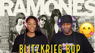 LET'S GO!! FIRST TIME EVER HEARING RAMONES "BLITZKRIEG BOP " REACTION | Asia and BJ