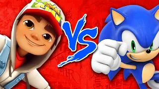 Sonic Vs. Jake (Subway Surfers) - Batalha de Rap - Batalha de Games - Brutusmano